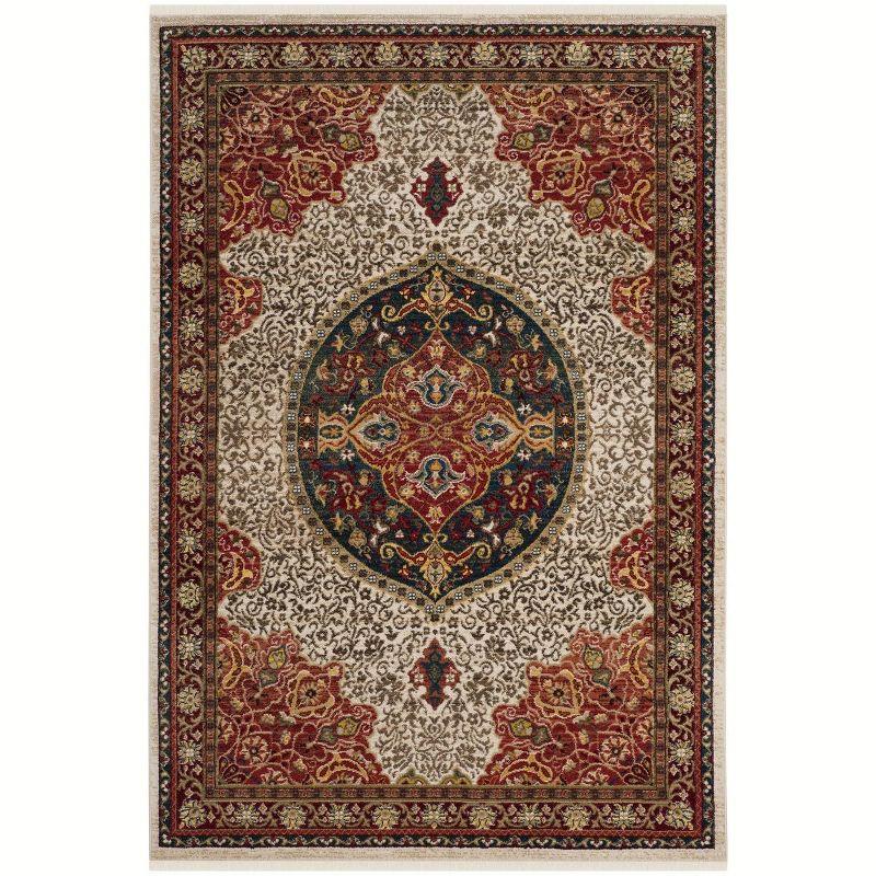 Kashan KSN302 Power Loomed Area Rug - Ivory/Red - 5'1"x7'5" - Safavieh