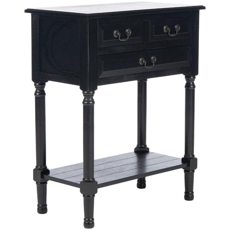 Primrose 3 Drawer Console Table - CNS5707B - Black - Safavieh