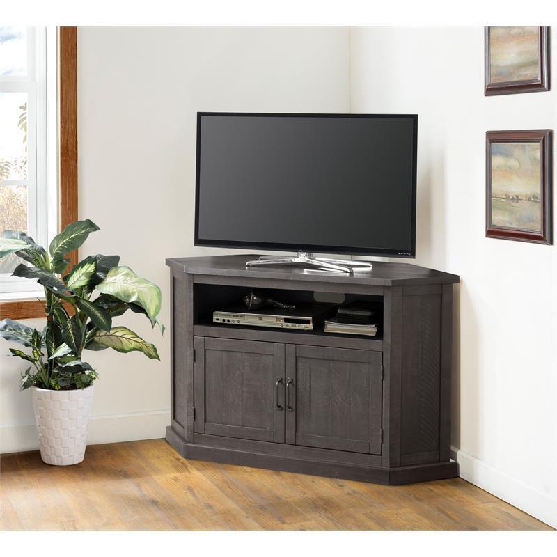 Rustic Corner 50" Solid Wood TV Stand Gray - Martin Svensson Home