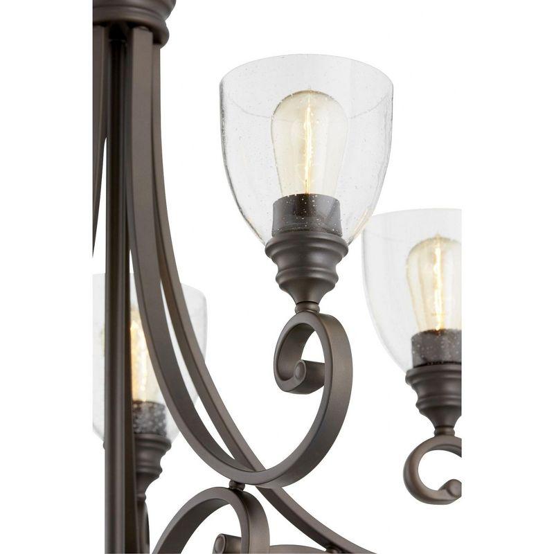 Quorum Lighting Bryant 5-Light Chandelier, 28 Width, 30 Height, Oiled Bronze Finish