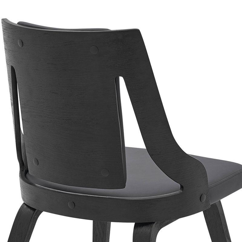 Set of 2 Aniston Faux Leather Wood Dining Chairs - Armen Living