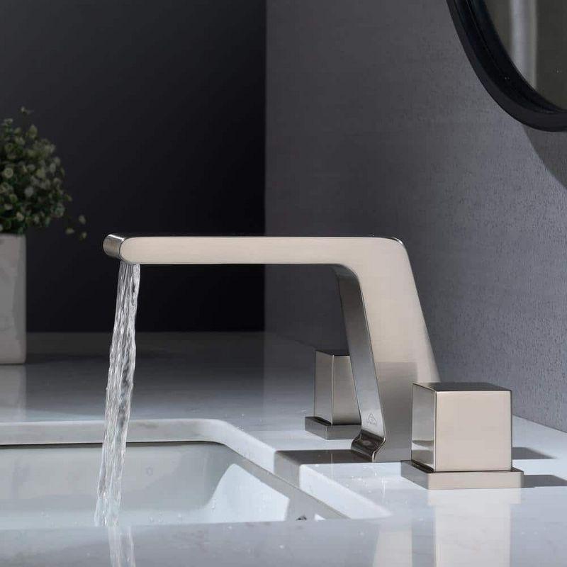 Widespread Faucet 2-Handle Bathroom Faucet with 3 Holes and Pop Drain