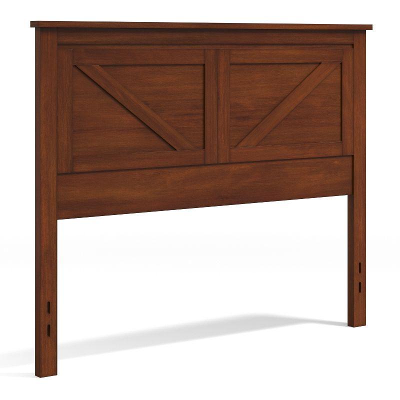Glenwillow Home Farmhouse Style Wood Panel Headboard in Black, Full Size