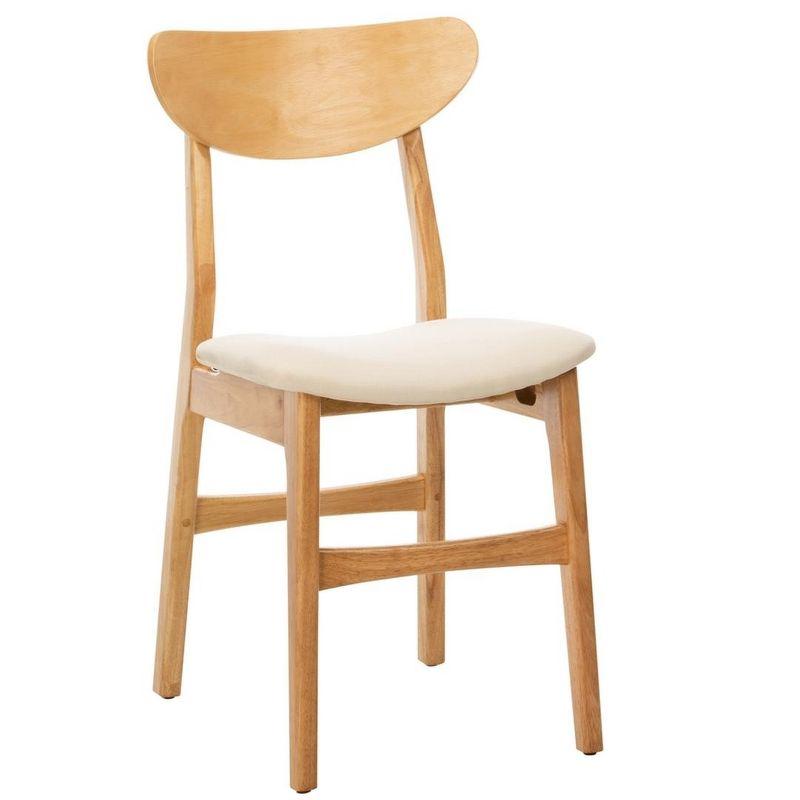 Lucca Retro Dining Chair (Set of 2) - DCH1001 - Natural/White - Safavieh