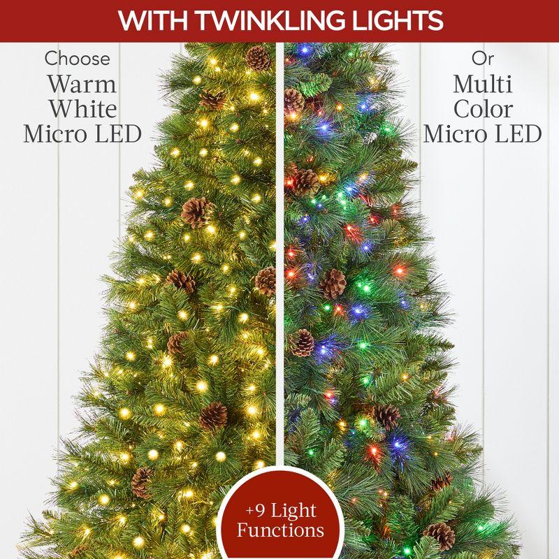 Best Choice Products Pre-Lit Scotch Pine Christmas Tree w/ 2-In-1 Micro LED Lights