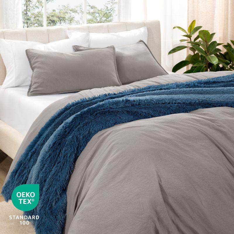 Bare Home Washed Microfiber Duvet Cover Set