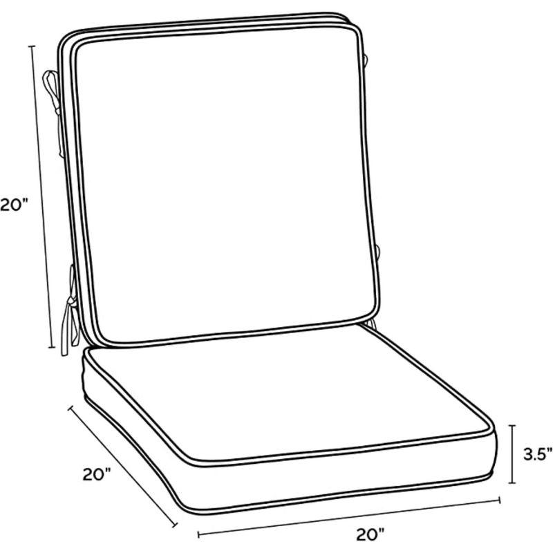 ARDEN Outdoor Lounge Chair Seat / Back Cushion