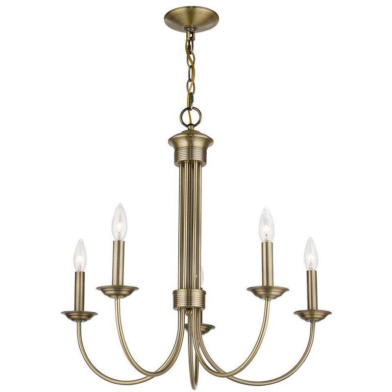 Livex Lighting Estate 5 - Light Chandelier in  Antique Brass