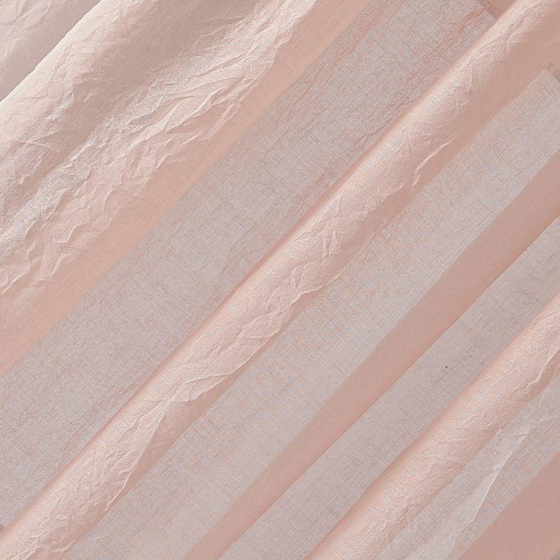 50"x95" No. 918 Sheer Avril Crushed Texture Rod Pocket Curtain Panel Blush: Sheer Curtain Panels, Transitional Style