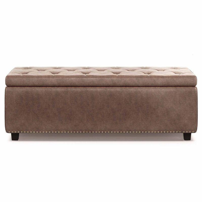 Simplihome Large Storage Ottoman Bench, Hamilton