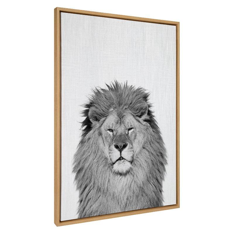 Natural Lion Portrait Canvas Print for Nursery, 31.5x42