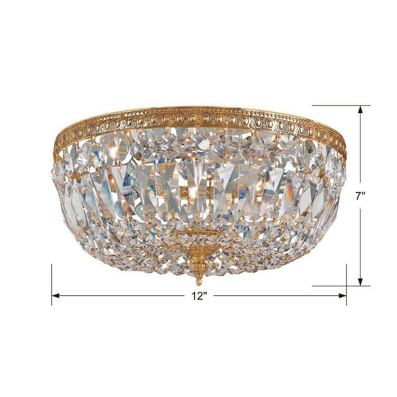 Crystorama Lighting Ceiling Mount 3 - Light Flush Mount in  Olde Brass
