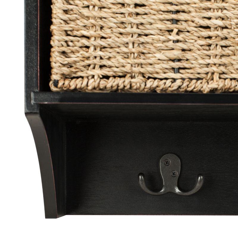 Finley Hanging 3 Basket Wall Rack - Black - Safavieh
