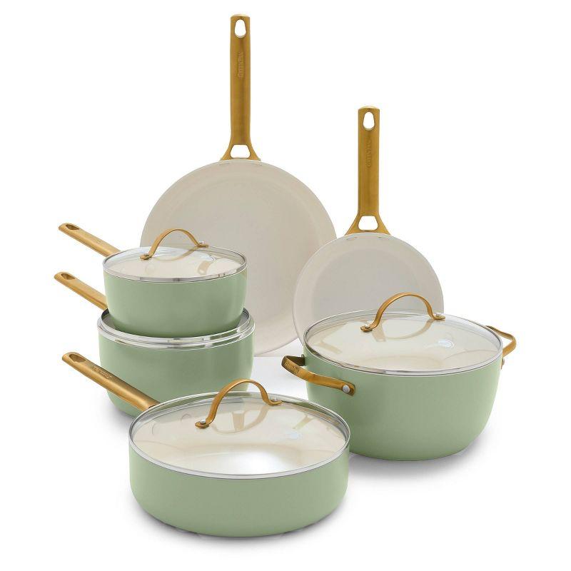 GreenPan Reserve 10pc Hard Anodized Healthy Ceramic Nonstick Cookware Set