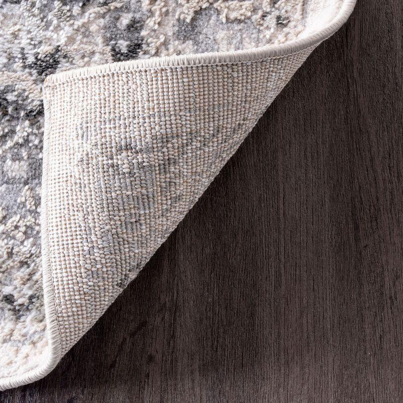 Nuloom Madisson Medallion 2x8 Runner Indoor Area Rug for Living Room Bedroom Dining Room Entryway Hallway Kitchen, Grey/Ivory