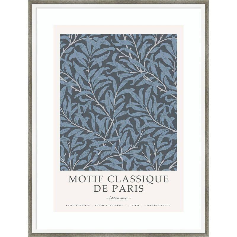 19" x 25" Motif Classique IV by Design Fabrikken - Amanti Art: Vintage Style, Botanical Theme, Hardwood Frame