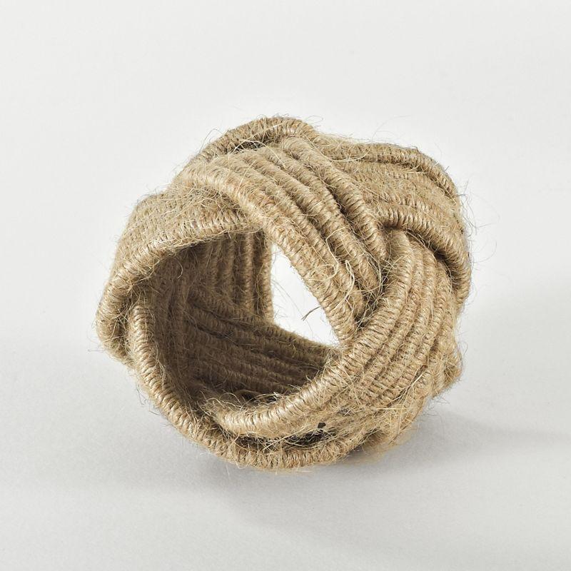 Saro Lifestyle Braided Jute Napkin Ring (set of 4)