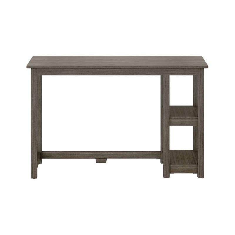 Plank+Beam Solid Wood Computer Desk with Shelves, Simple Desk for Bedroom, Home Office Study Desk, 47.25", Clay