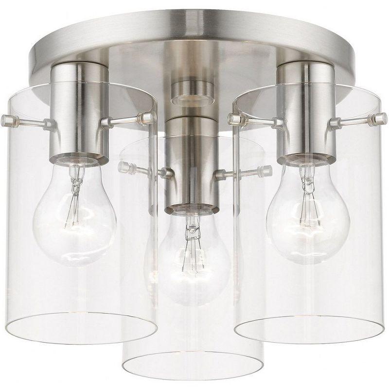 Livex Lighting Munich 3 - Light Flush Mount in  Brushed Nickel