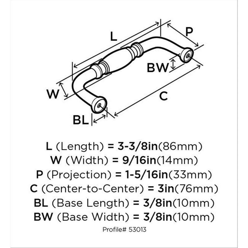 Granby 3" Center to Center Arch Pull Multipack (Set of 10)