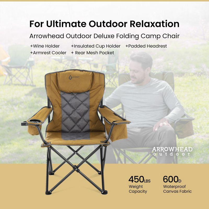 ARROWHEAD Outdoor Folding Camping Chair with Cushions