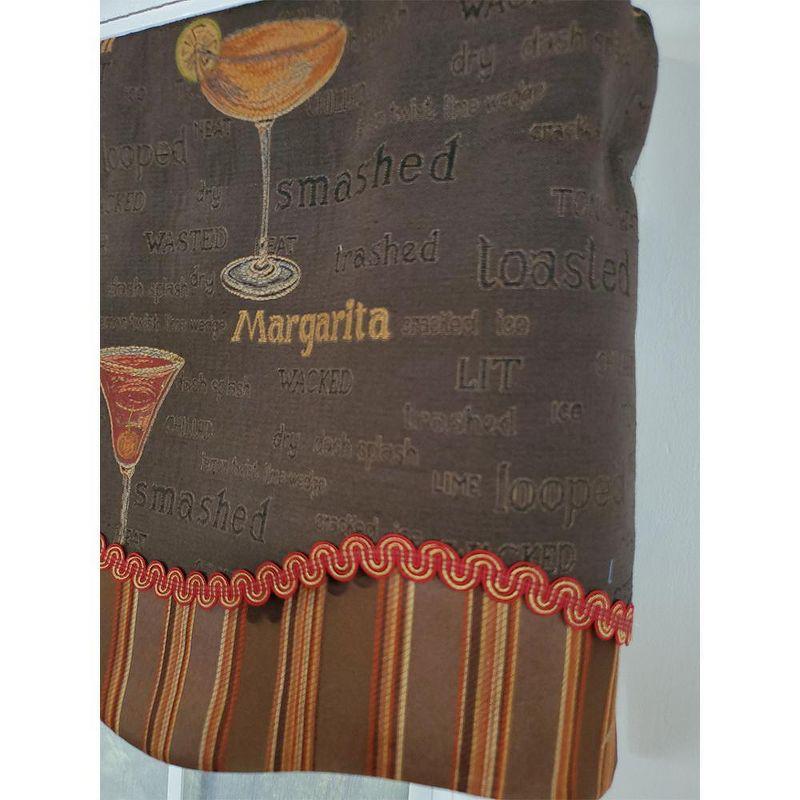 Spirits Drunkard's Path Layered 50'' W Window Valance Oakwood