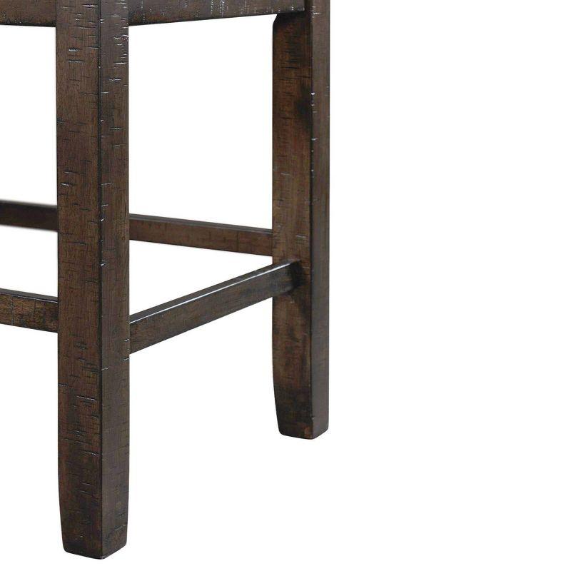 Stanford Slat Counter Height Barstool Brown - Picket House Furnishings