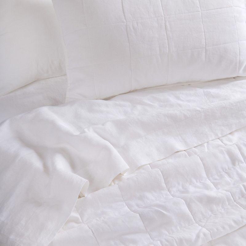 French Linen Box Stitch Quilt & Sham Set
