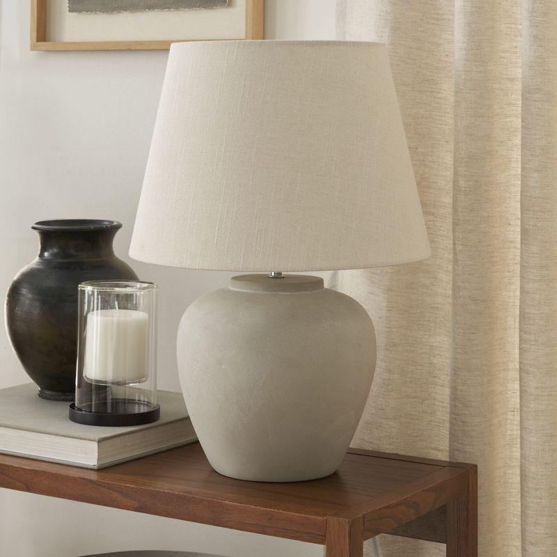 Nourison 20" Rustic Ceramic Pot Table Lamp