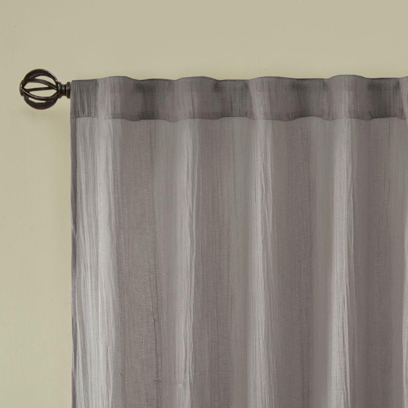 Madison Park Harper Solid Crushed Curtain Panel Pair (Set of 2)