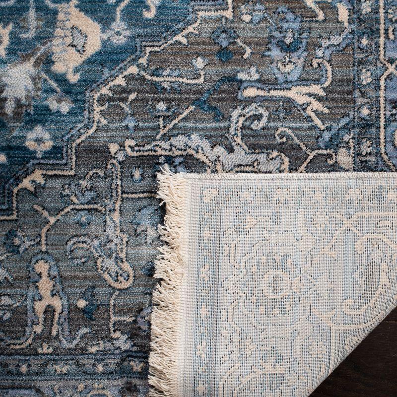 Vintage Persian VTP479 Power Loomed Indoor Area Rug - Charcoal/Blue - 4'x6' - Safavieh