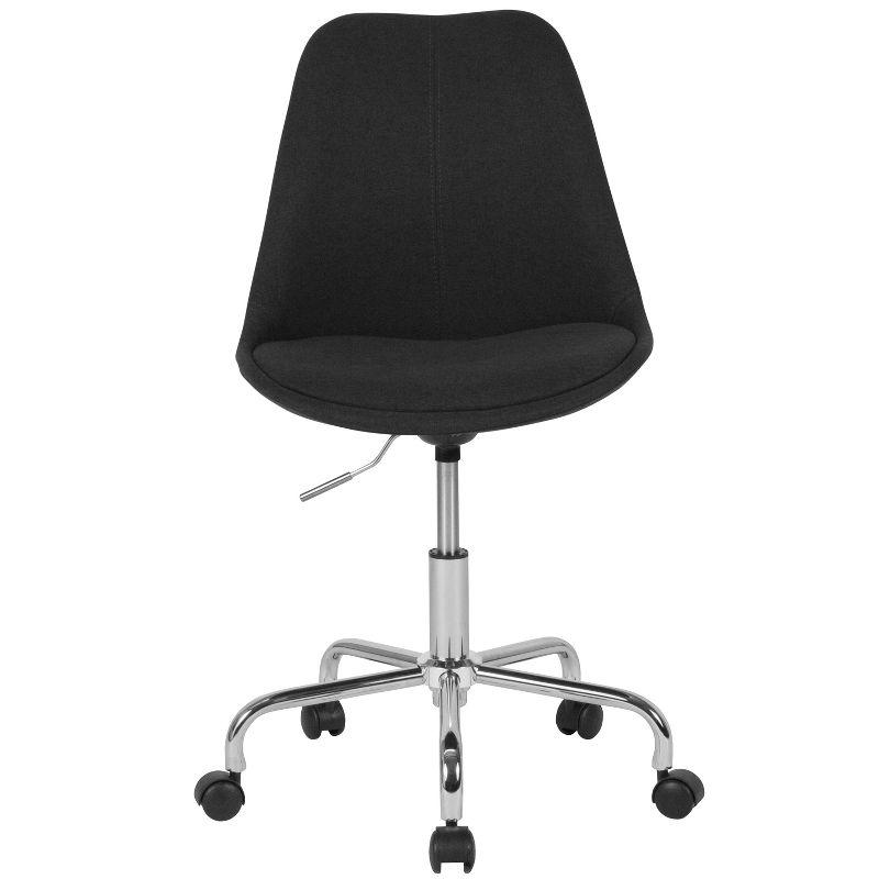 Flash Furniture Aurora Series Mid-Back Fabric Task Office Chair with Pneumatic Lift and Chrome Base