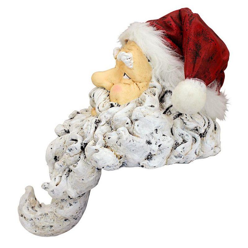 Design Toscano Ho-Ho-Hold It Santa Mantel Stocking Holder Statue, multi-colored