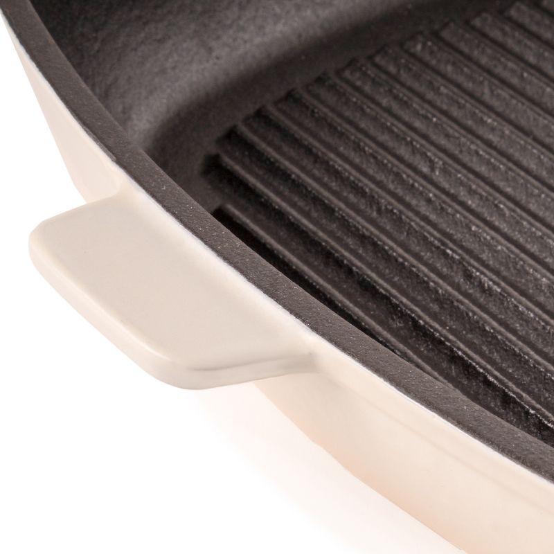 Neo 11" Cast Iron Square Grill Pan, Meringue