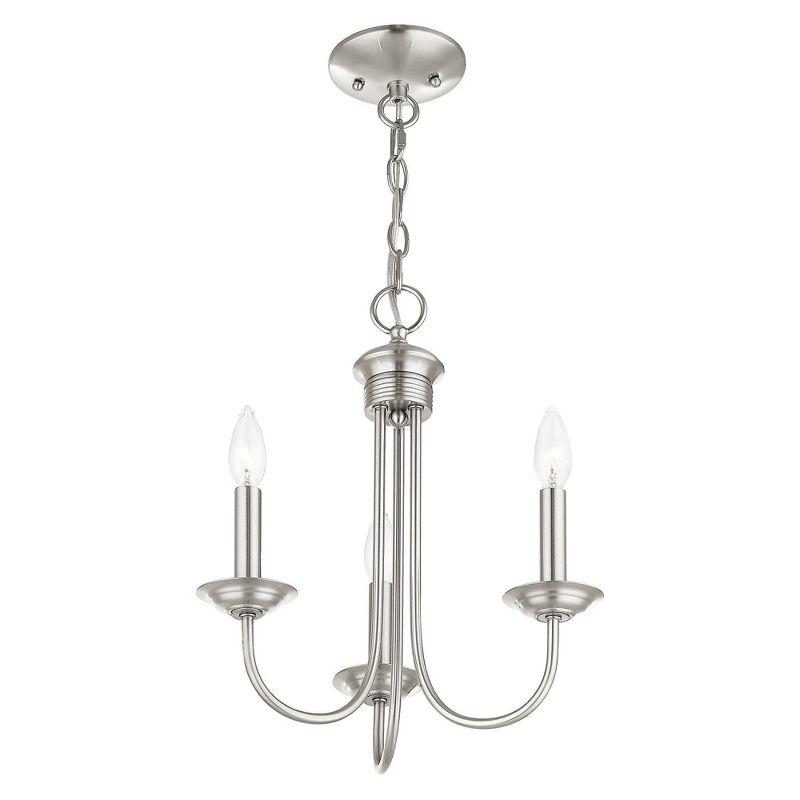Livex Lighting Estate 3 - Light Chandelier in  Brushed Nickel
