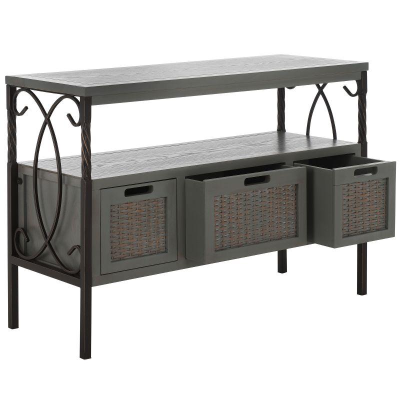 Joshua Media Console - AMH6532B - Gray - Safavieh Couture