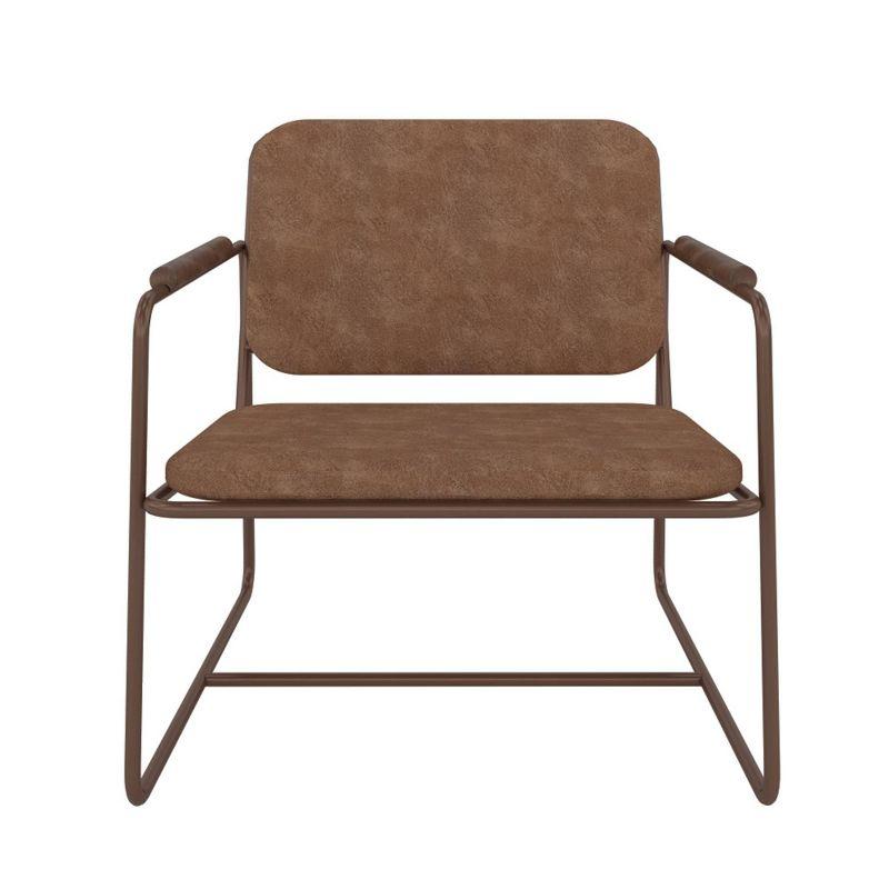 2.0 Whythe Low Accent Chair Corten - Manhattan Comfort: Upholstered, No Assembly, Steel Legs