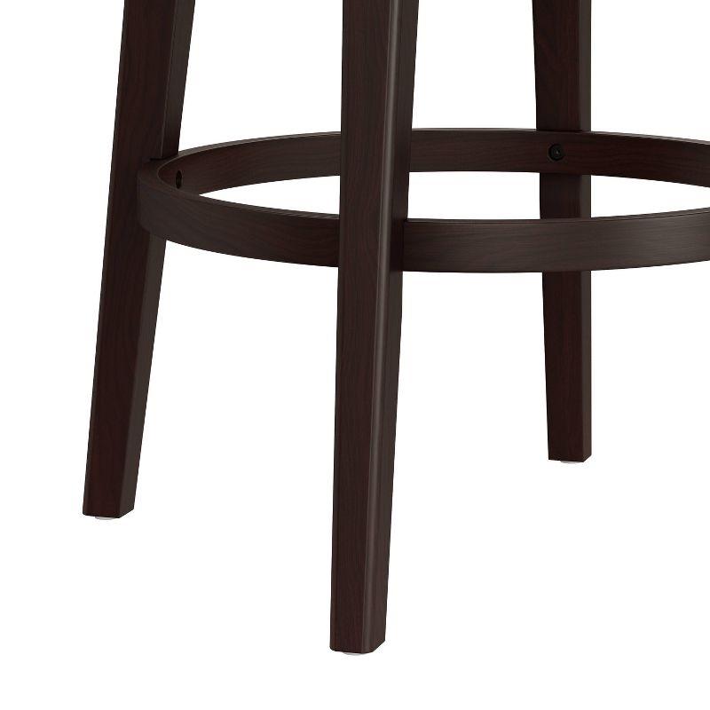 30" Halbrooke Swivel Barstool Smoke/Cream Hillsdale Furniture: Upholstered, Button Tufted, Nailhead Trim