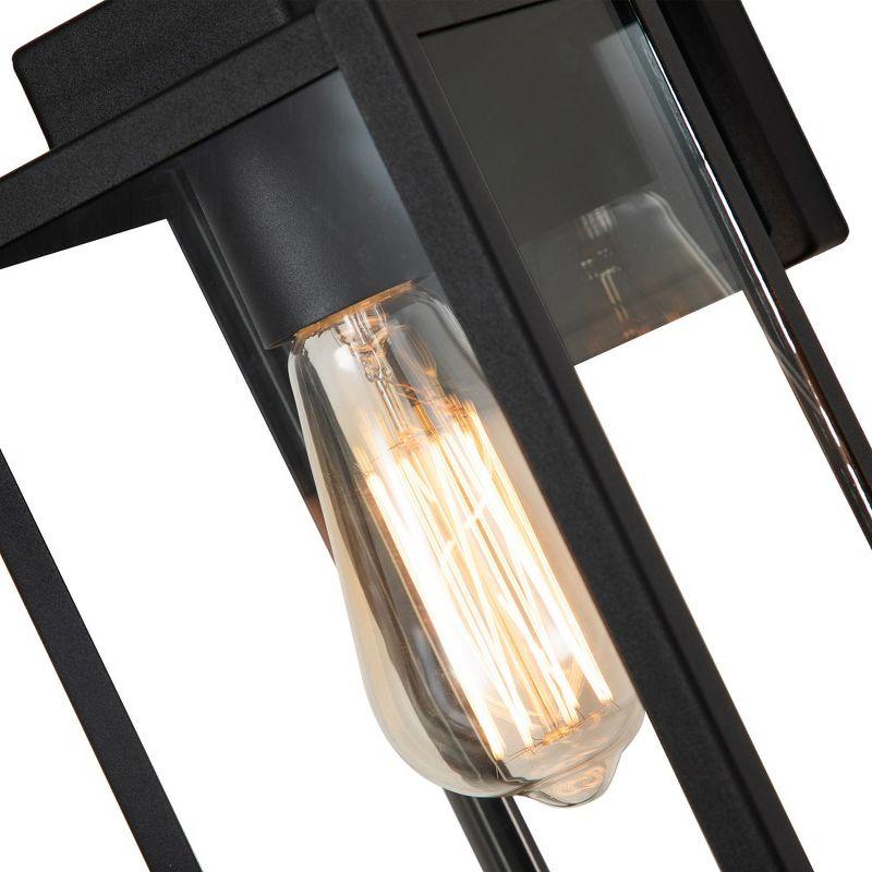 C Cattleya 1-Light Matte Black Dusk to Dawn Outdoor Wall Lantern Sconce