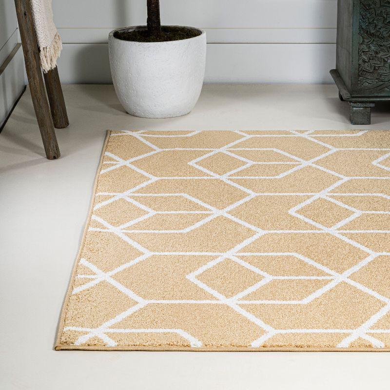 Tumbling Blocks Modern Geometric Area Rug - JONATHAN Y