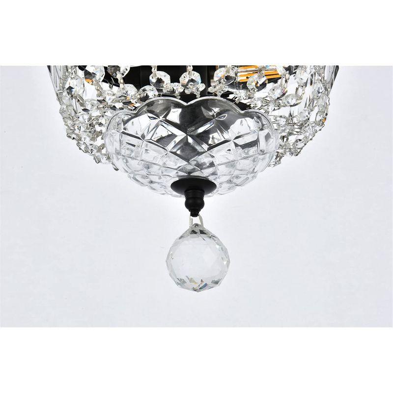 Tranquil 8-Inch Black and Crystal Flush Mount Light