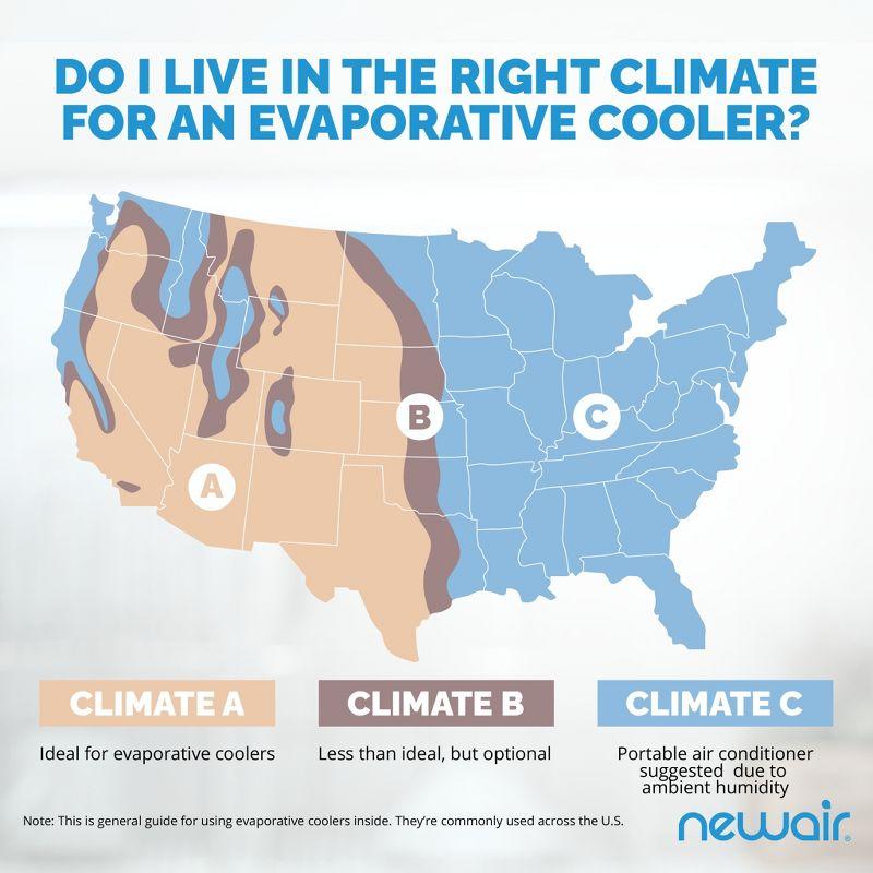 Newair Newair Evaporative Air Cooler and Portable Cooling Fan, 1600 CFM, Remote Control and Timer