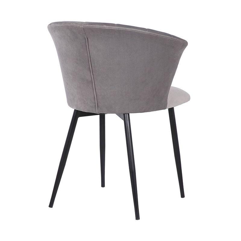 Lulu Contemporary Dining Chair Black/Gray - Armen Living