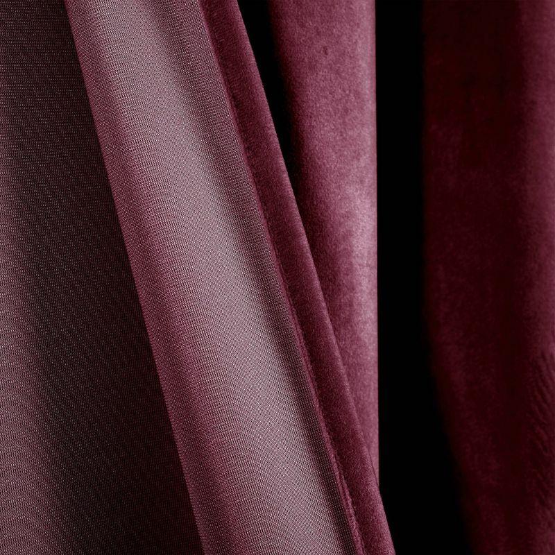 Prima Velvet Solid Velvet Room Darkening Curtain Pair