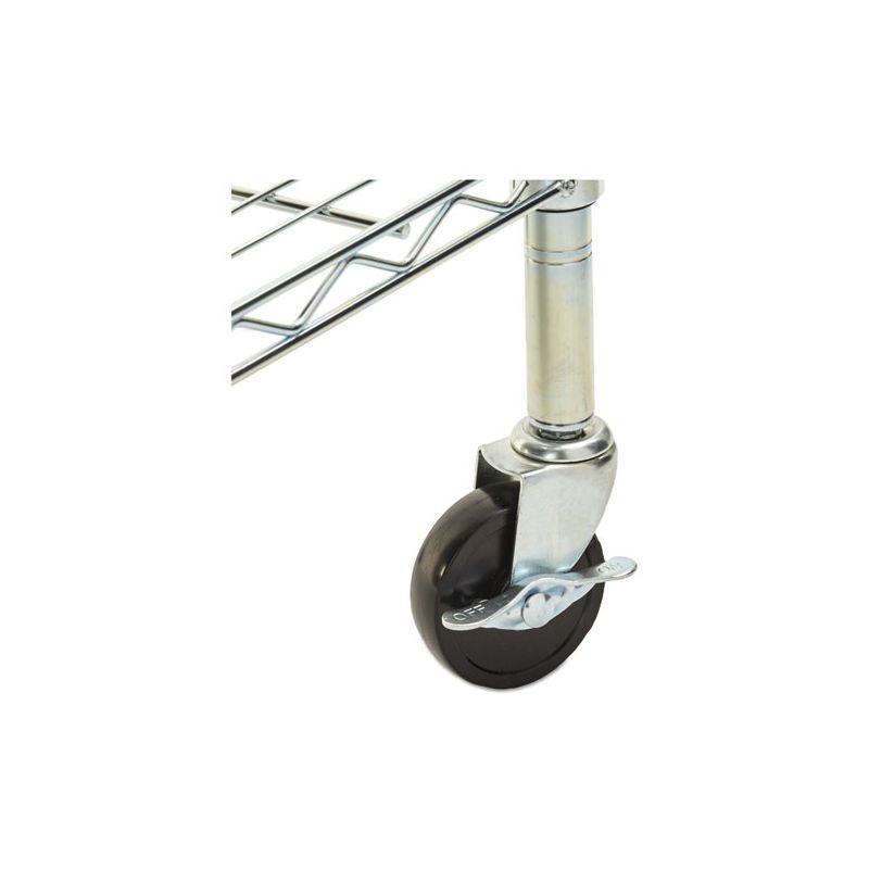 Alera® Wire Shelving Series Metal Rolling Clothing Rack