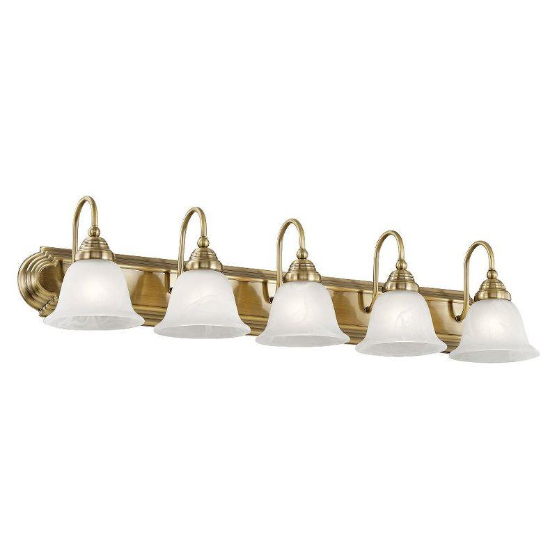 Livex Lighting Belmont 5 - Light Vanity in  Antique Brass