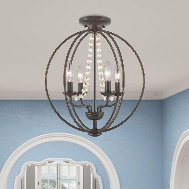 Livex Lighting Arabella 4 - Light Chandelier in  English Bronze
