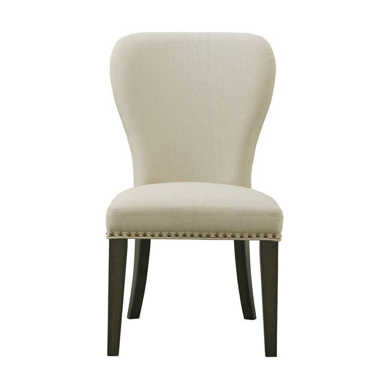 Savoy Cream Faux Leather Upholstered Side Chairs, Set of 2