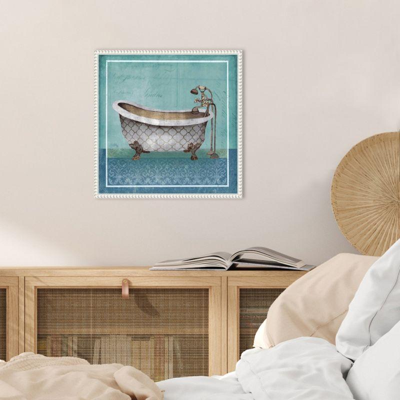 Amanti Art Regal Blue Tub I by Elizabeth Medley Framed Canvas Wall Art