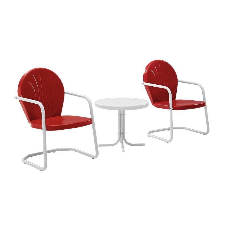 Griffith 2pc Outdoor Conversation Set - Bright Red - Crosley